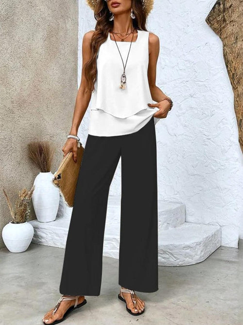 Abigail | Women's Chic Two-Piece Set - Black