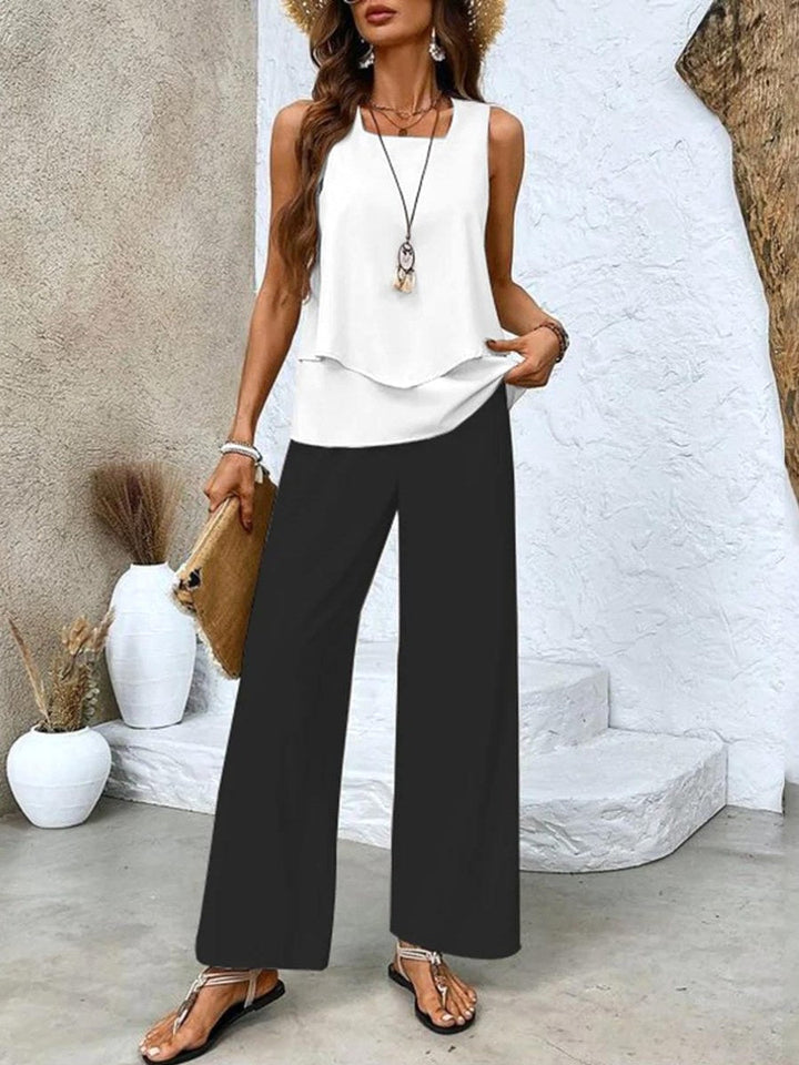 Abigail | Women's Chic Two-Piece Set - Black