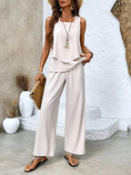 Abigail | Women's Chic Two-Piece Set - Beige
