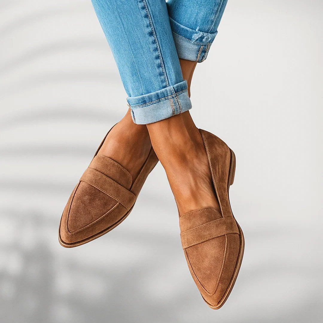 Abigail | Women's Classic Leather Loafers - Brown