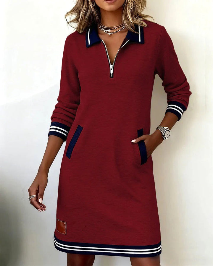 Abigail | Women's Long Sleeve Cotton Midi Dress - image 21