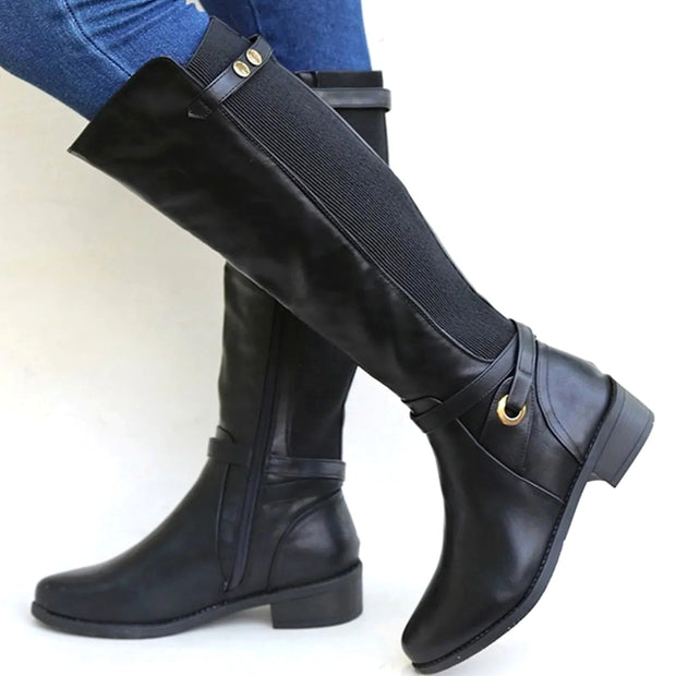 Abigail | Women's Orthopedic Leather Boots, Knee-High Autumn Boots | Animated Apparel | Brown