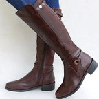 Abigail | Women's Orthopedic Leather Boots, Knee-High Autumn Boots | Animated Apparel | Black
