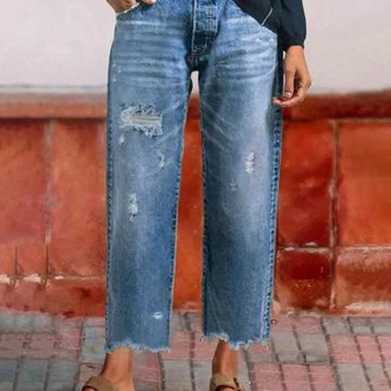 Abigail | Women's Retro Cropped Straight Jeans - image 10