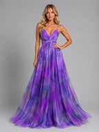 Ada | Women's Floral V-Neck Maxi Dress, Flowing Silhouette Evening Dress | Animated Apparel