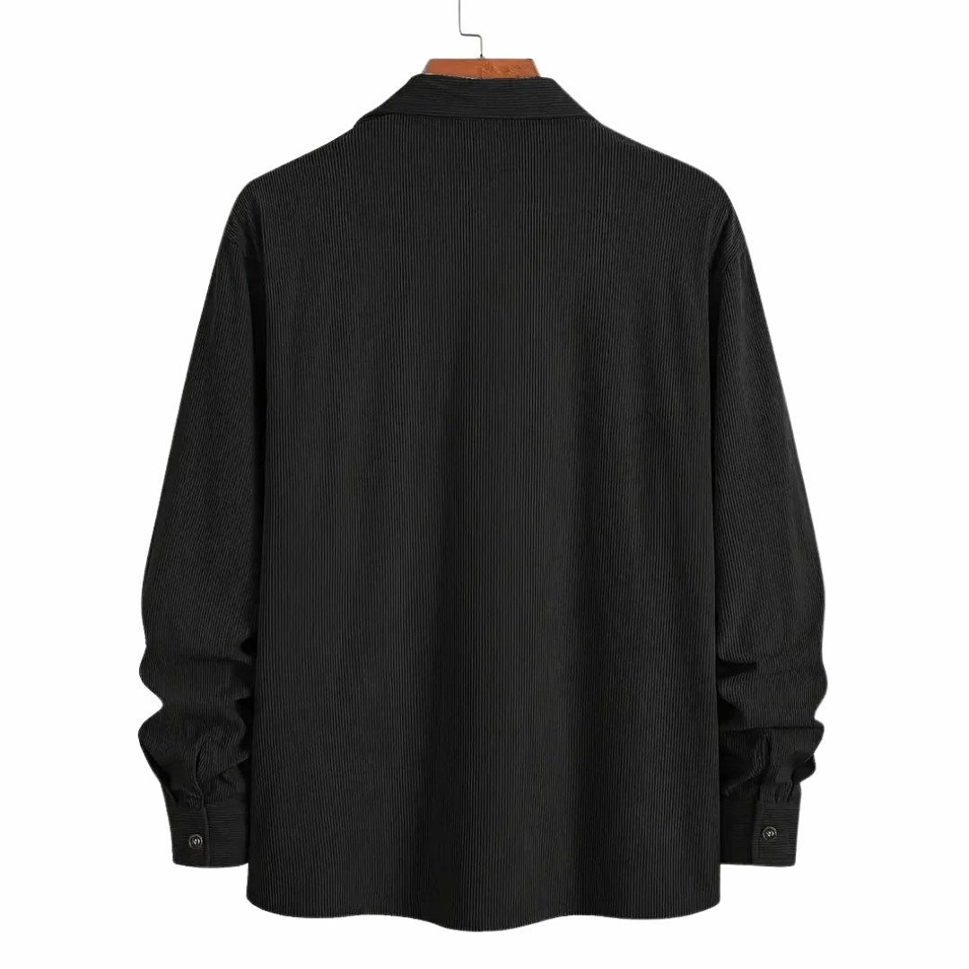 Hudson | Men's Corduroy Utility Shirt, Relaxed-Fit Casual Shirt | Animated Apparel