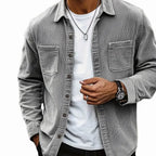 Hudson | Men's Corduroy Utility Shirt, Relaxed-Fit Casual Shirt | Animated Apparel