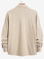 Hudson | Men's Corduroy Utility Shirt, Relaxed-Fit Casual Shirt | Animated Apparel