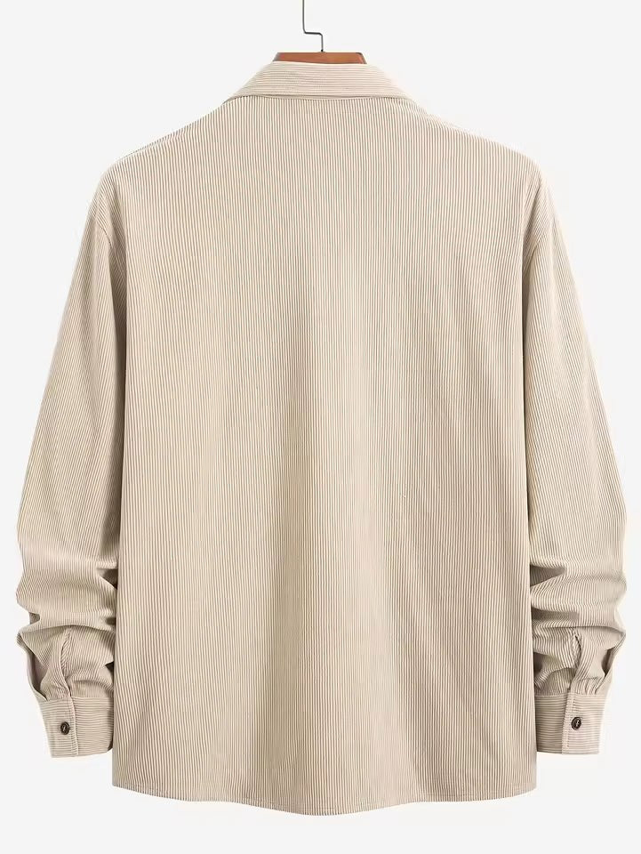 Hudson | Men's Corduroy Utility Shirt, Relaxed-Fit Casual Shirt | Animated Apparel