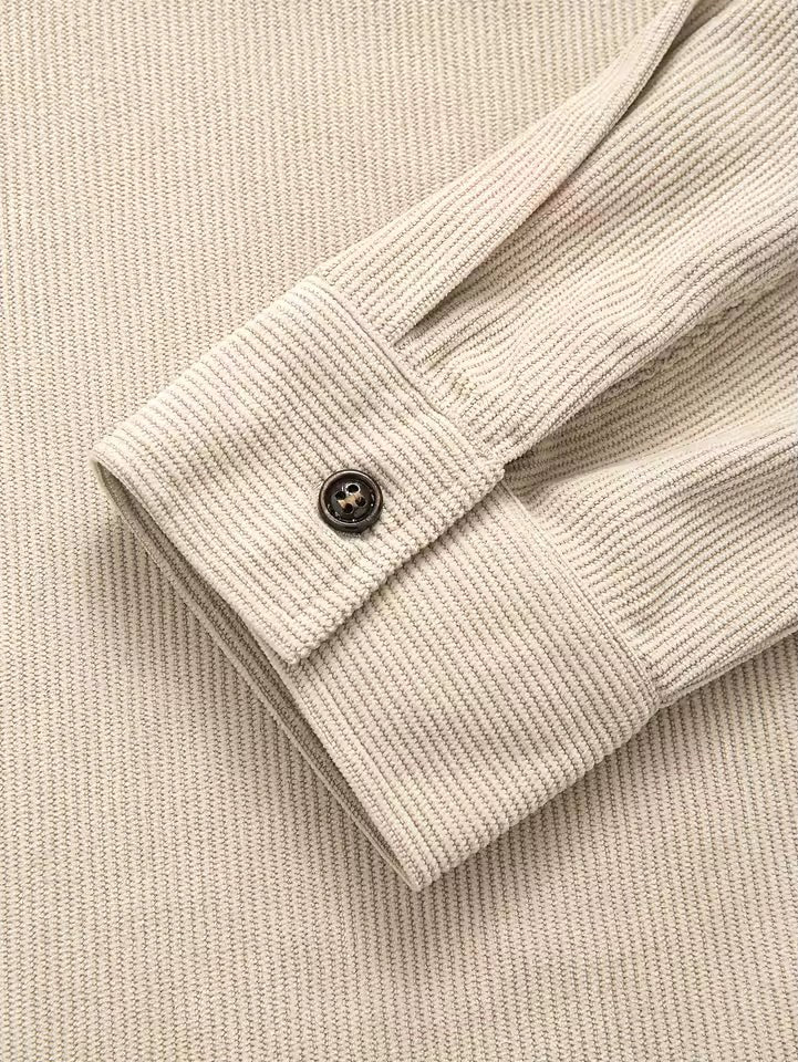 Hudson | Men's Corduroy Utility Shirt, Relaxed-Fit Casual Shirt | Animated Apparel