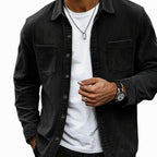 Hudson | Men's Corduroy Utility Shirt, Relaxed-Fit Casual Shirt | Animated Apparel