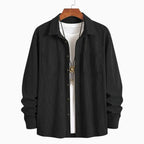 Hudson | Men's Corduroy Utility Shirt, Relaxed-Fit Casual Shirt | Animated Apparel