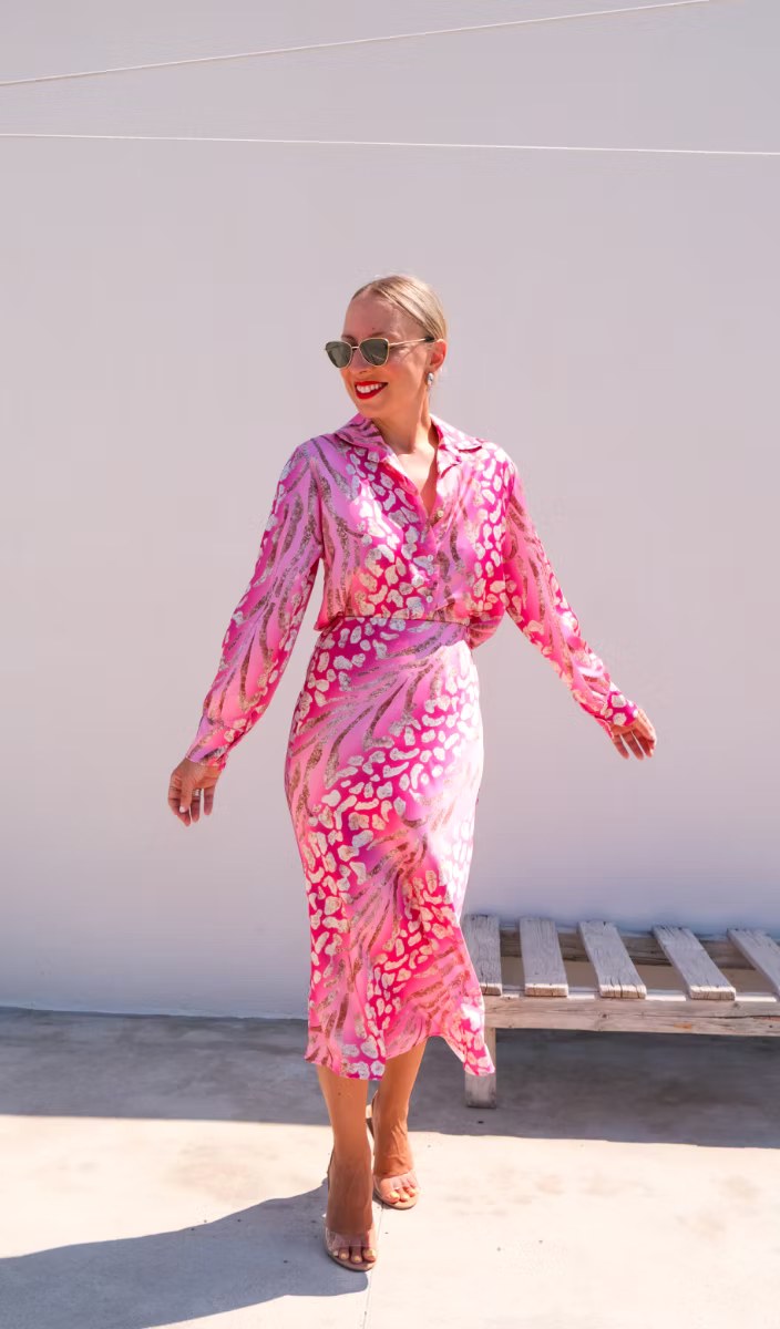 Addison | Women's Floral V-Neck Midi Dress - image 4