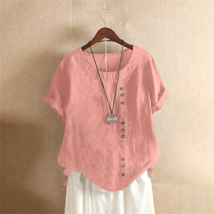 Addison | Women's Lightweight Linen Blouse with Button Detail - image 9
