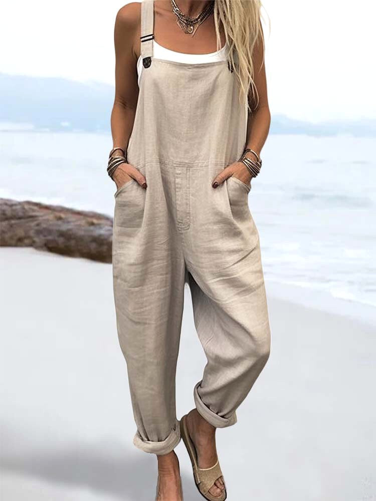 Addison | Women's Relaxed Linen Overalls - image 1