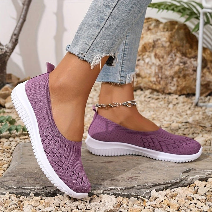 Adeline | Women's Orthopaedic Slip-On Trainers, Lightweight Comfort Shoes | Animated Apparel | Black