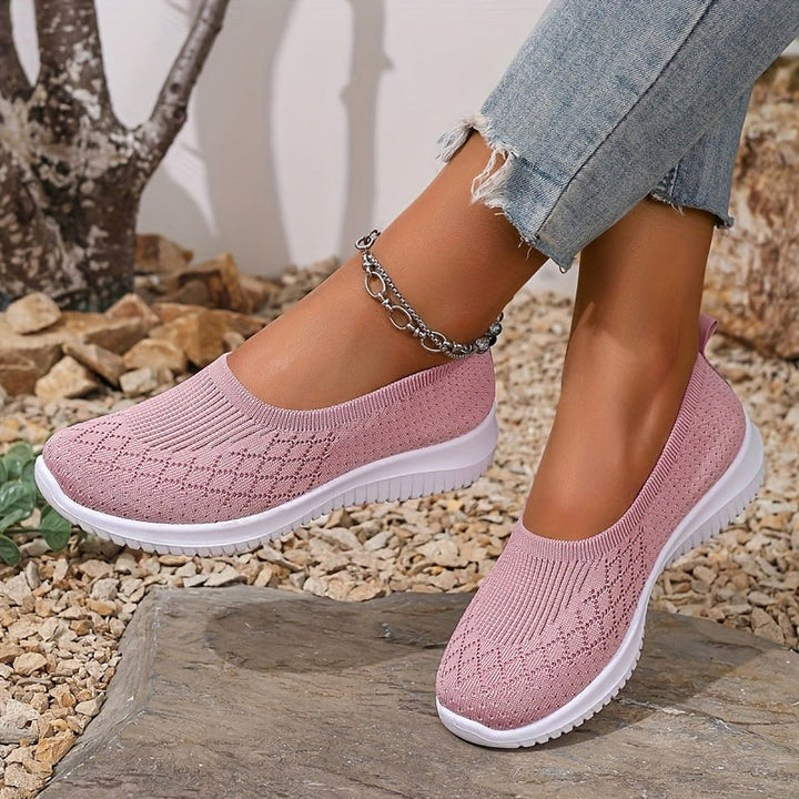 Adeline | Women's Orthopaedic Slip-On Trainers, Lightweight Comfort Shoes | Animated Apparel | Pink