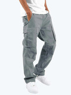 Aidan | Men's Relaxed Fit Cargo Trousers, Straight-Leg Practical Trousers | Animated Apparel