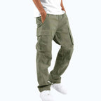 Aidan | Men's Relaxed Fit Cargo Trousers, Straight-Leg Practical Trousers | Animated Apparel