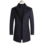 Aiden | Men's Long Winter Coat with Classic Tailoring, Refined Autumn Coat | Animated Apparel