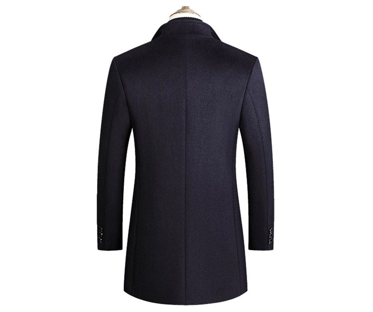 Aiden | Men's Long Winter Coat with Classic Tailoring, Refined Autumn Coat | Animated Apparel