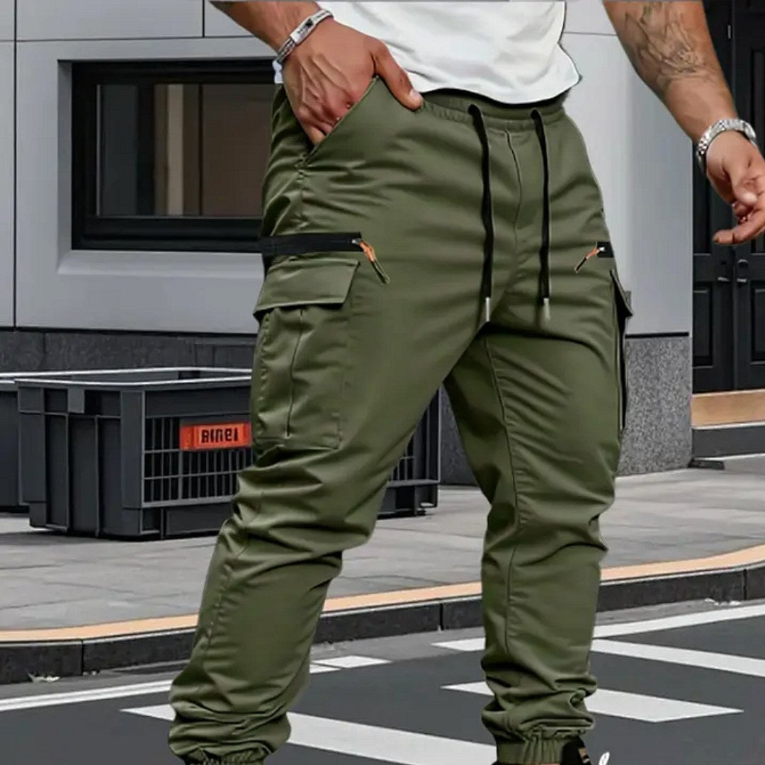 Alastair | Men's Stretch Jogger Trousers, Relaxed Fit Joggers | Animated Apparel | Grey