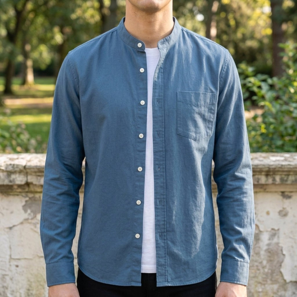 Alex | Women's Long Sleeve Cotton-Blend Shirt, Tailored Button-Up Shirt | Animated Apparel