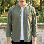 Alex | Women's Long Sleeve Cotton-Blend Shirt, Tailored Button-Up Shirt | Animated Apparel