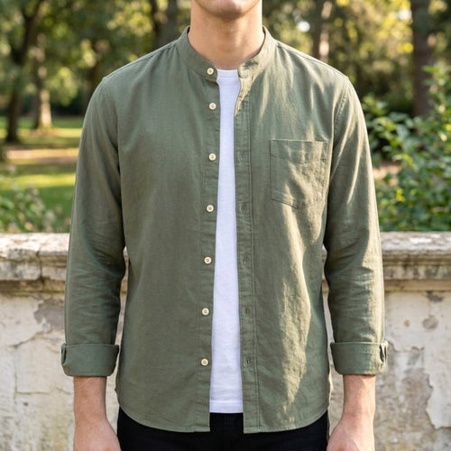 Alex | Women's Long Sleeve Cotton-Blend Shirt, Tailored Button-Up Shirt | Animated Apparel