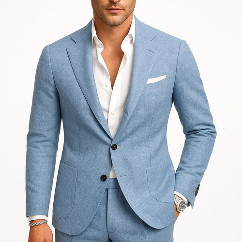 Alfie | Men's Tailored Two-Piece Suit, Jacket and Trousers | Animated Apparel | Beige