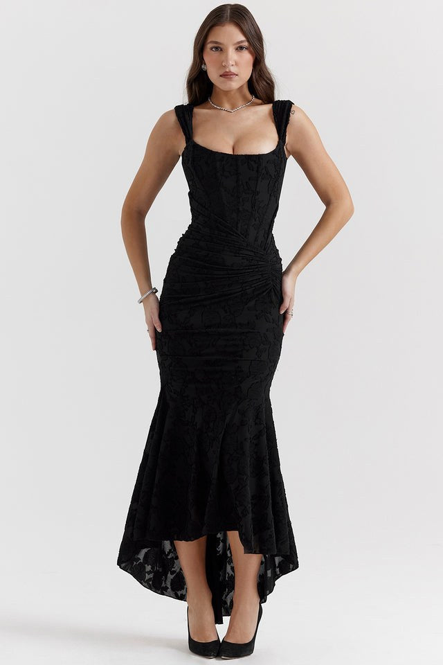 Alicja | Women's Lace Evening Dress with Fitted Silhouette, Elegant Evening Dress | Animated Apparel