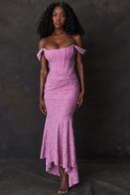 Alicja | Women's Lace Evening Dress with Fitted Silhouette, Elegant Evening Dress | Animated Apparel