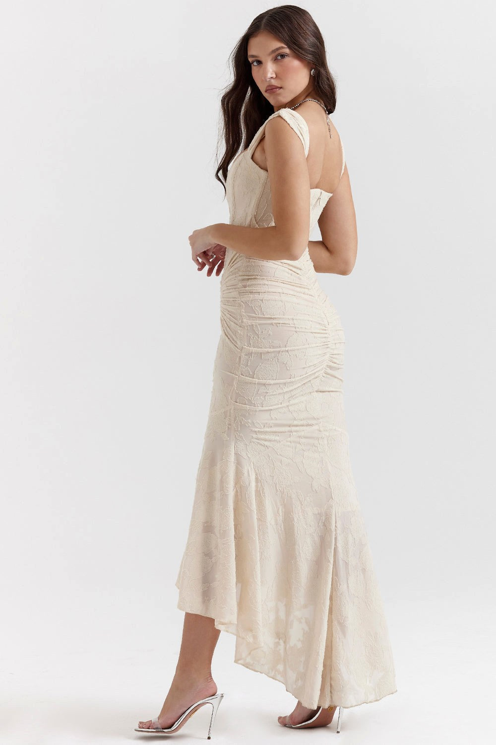 Alicja | Women's Lace Evening Dress with Fitted Silhouette, Elegant Evening Dress | Animated Apparel