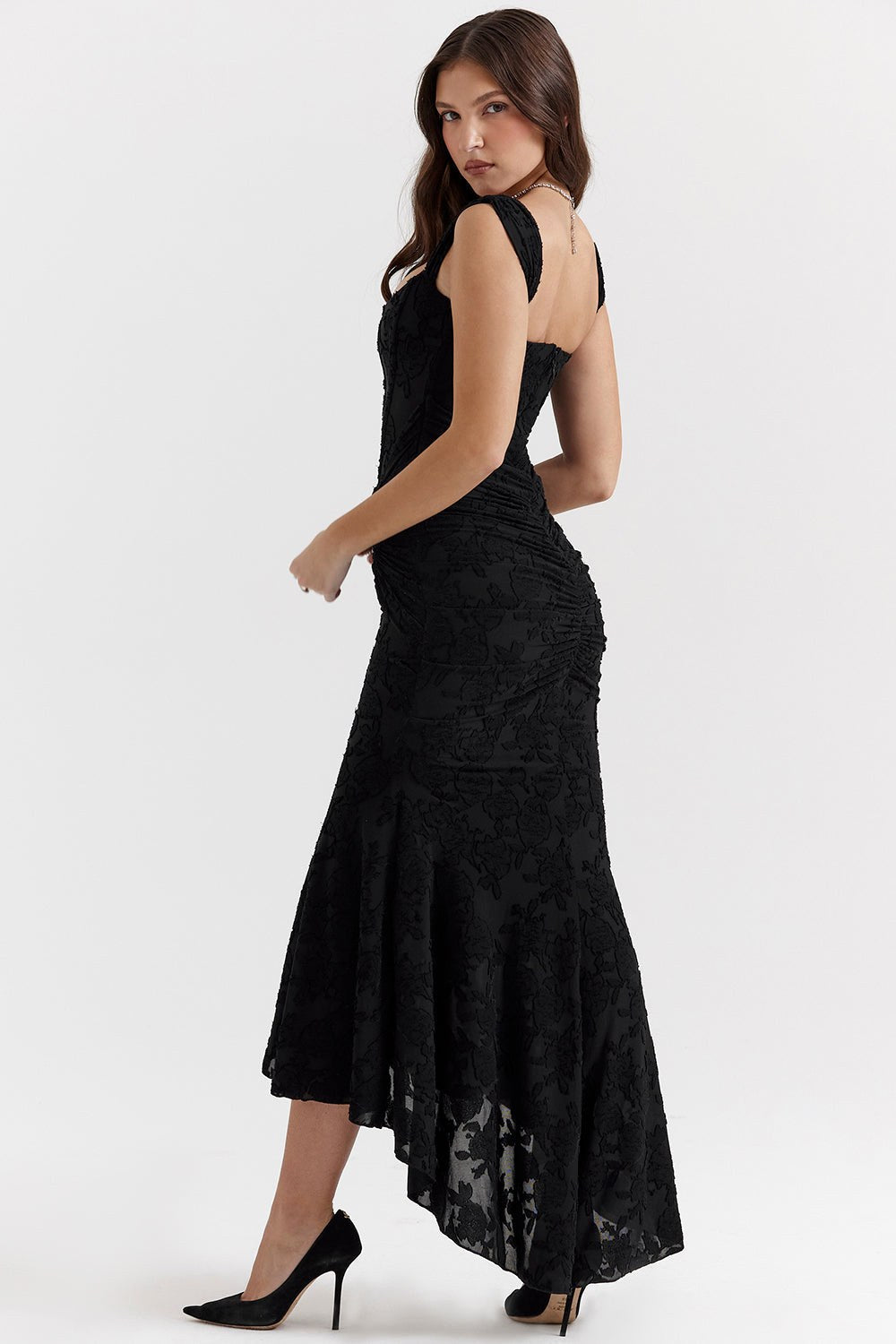 Alicja | Women's Lace Evening Dress with Fitted Silhouette, Elegant Evening Dress | Animated Apparel