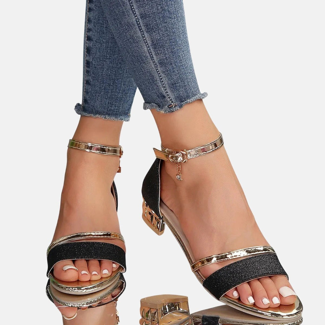 Alison | Women's Orthopedic Heeled Sandals - Black