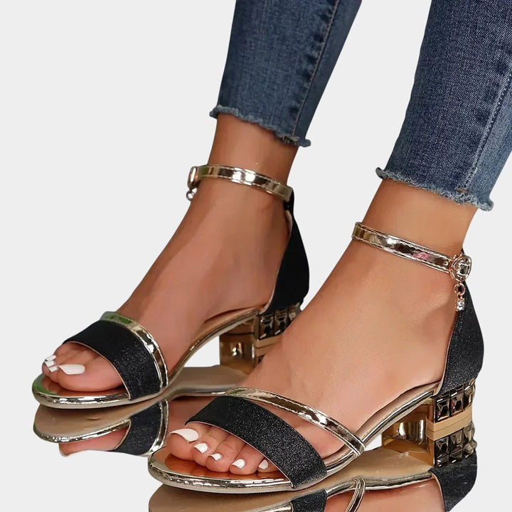 Alison | Women's Orthopedic Heeled Sandals - Silver