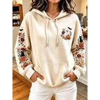 Allison | Women's Cozy Hooded Hoodie, Relaxed Autumn Sweater | Animated Apparel | Apricot