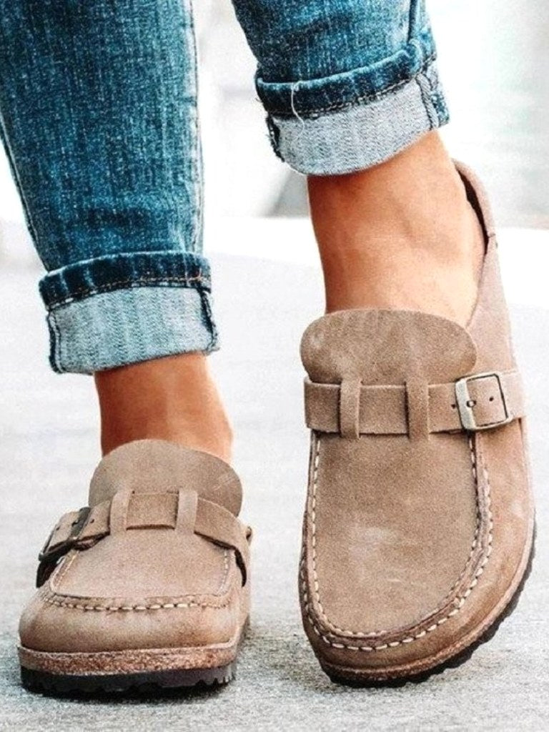 Amberly | Women's Comfort Clogs - Beige