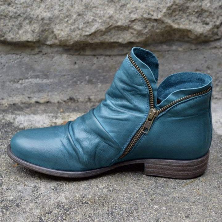 Amelia | Women's Orthopedic Ankle Boots, Gel-Sole Supportive Boots | Animated Apparel | Blue