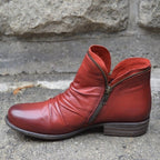 Amelia | Women's Orthopedic Ankle Boots, Gel-Sole Supportive Boots | Animated Apparel | Red