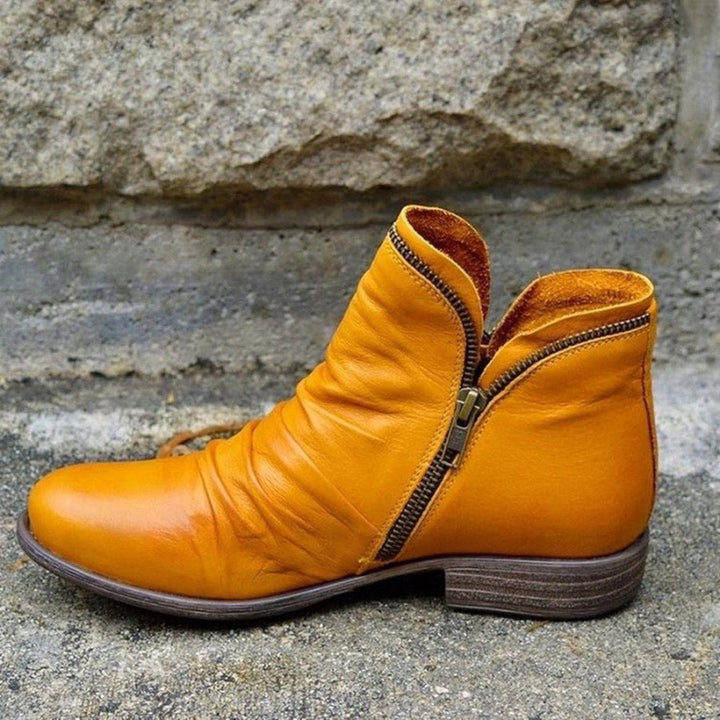 Amelia | Women's Orthopedic Ankle Boots, Gel-Sole Supportive Boots | Animated Apparel | Yellow