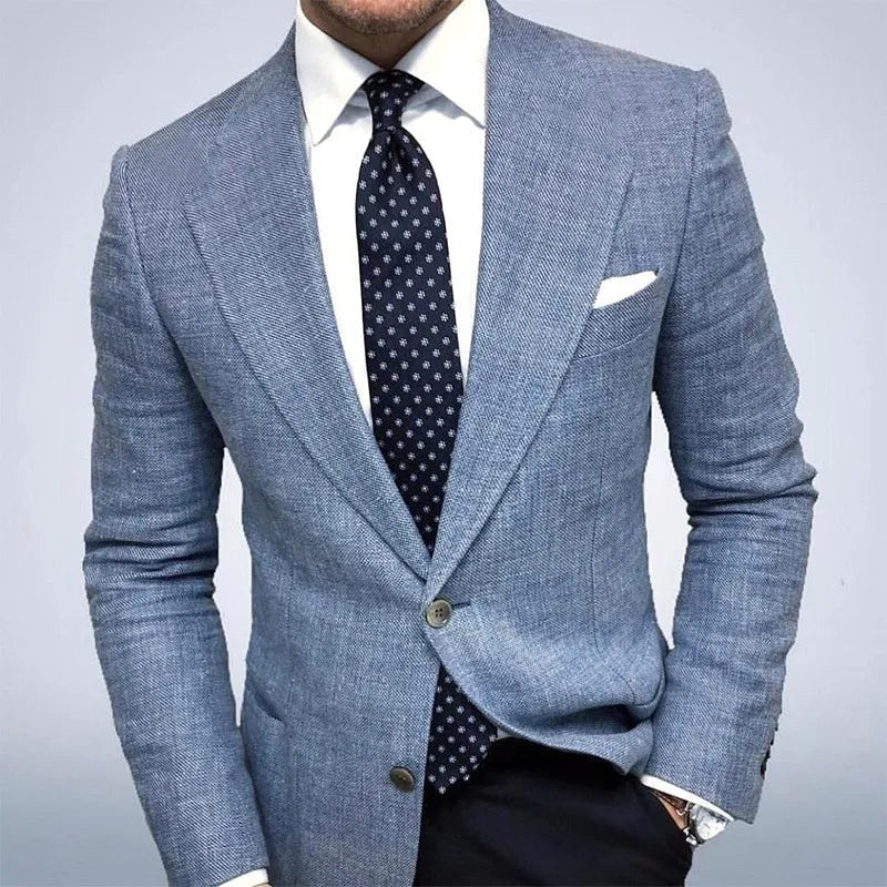 Andrew | Men's Textured Sport Coat, Single-Breasted Tailored Jacket | Animated Apparel