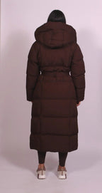 Claire | Women's Long Quilted Winter Coat, Tailored Fitted Jacket | Animated Apparel | Black