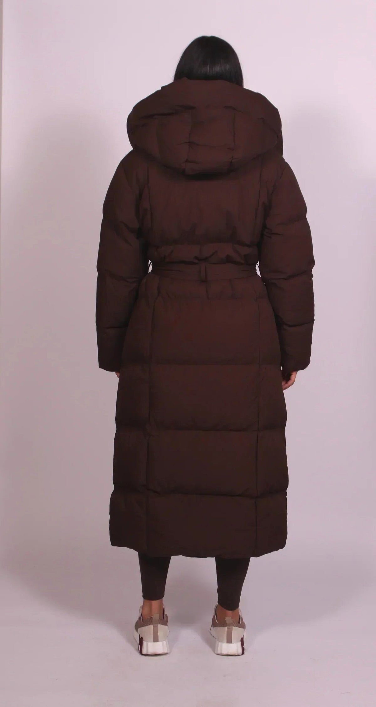 Claire | Women's Long Quilted Winter Coat, Tailored Fitted Jacket | Animated Apparel | Black