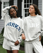 Annabelle | Women's Oversized Varsity Sweatshirt, Chenille Lettering Crewneck Jumper | Animated Apparel