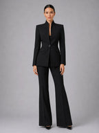 Annie | Women's Tailored Blazer & Trouser Suit Set, Smart Two-Piece Suit | Animated Apparel | Black