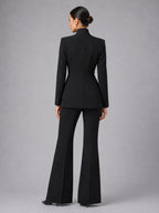 Annie | Women's Tailored Blazer & Trouser Suit Set, Smart Two-Piece Suit | Animated Apparel | Cream