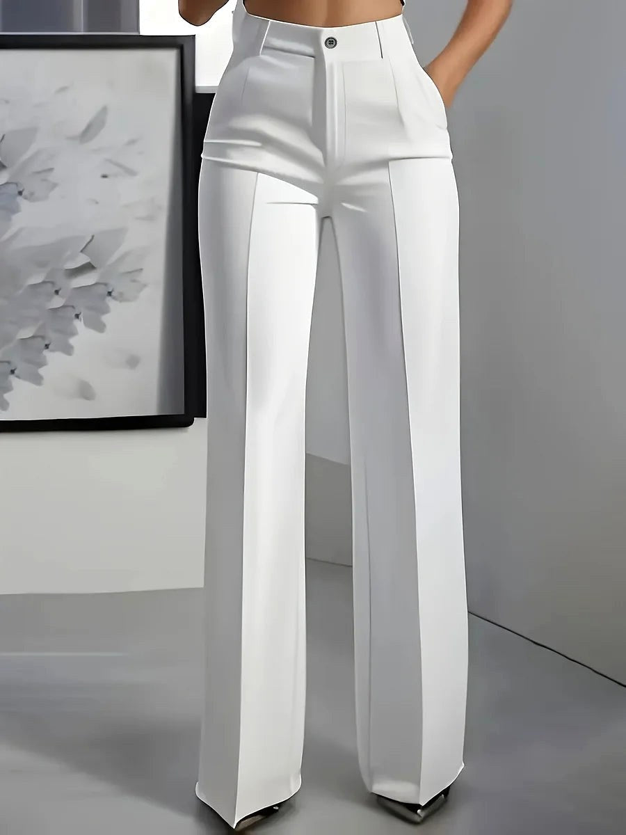 Antonina | Women's High-Waisted Wide-Leg Trousers, Smart Tailored Trousers | Animated Apparel