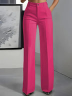 Antonina | Women's High-Waisted Wide-Leg Trousers, Smart Tailored Trousers | Animated Apparel
