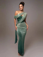 Arabella | Women's Asymmetrical One-Shoulder Statement Dress - image 5